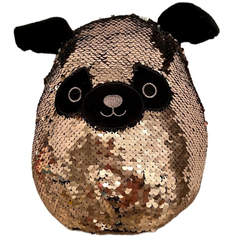 Squishmallow 9” Prince the Pug Reversible Sequins Plush Stuffed Animal